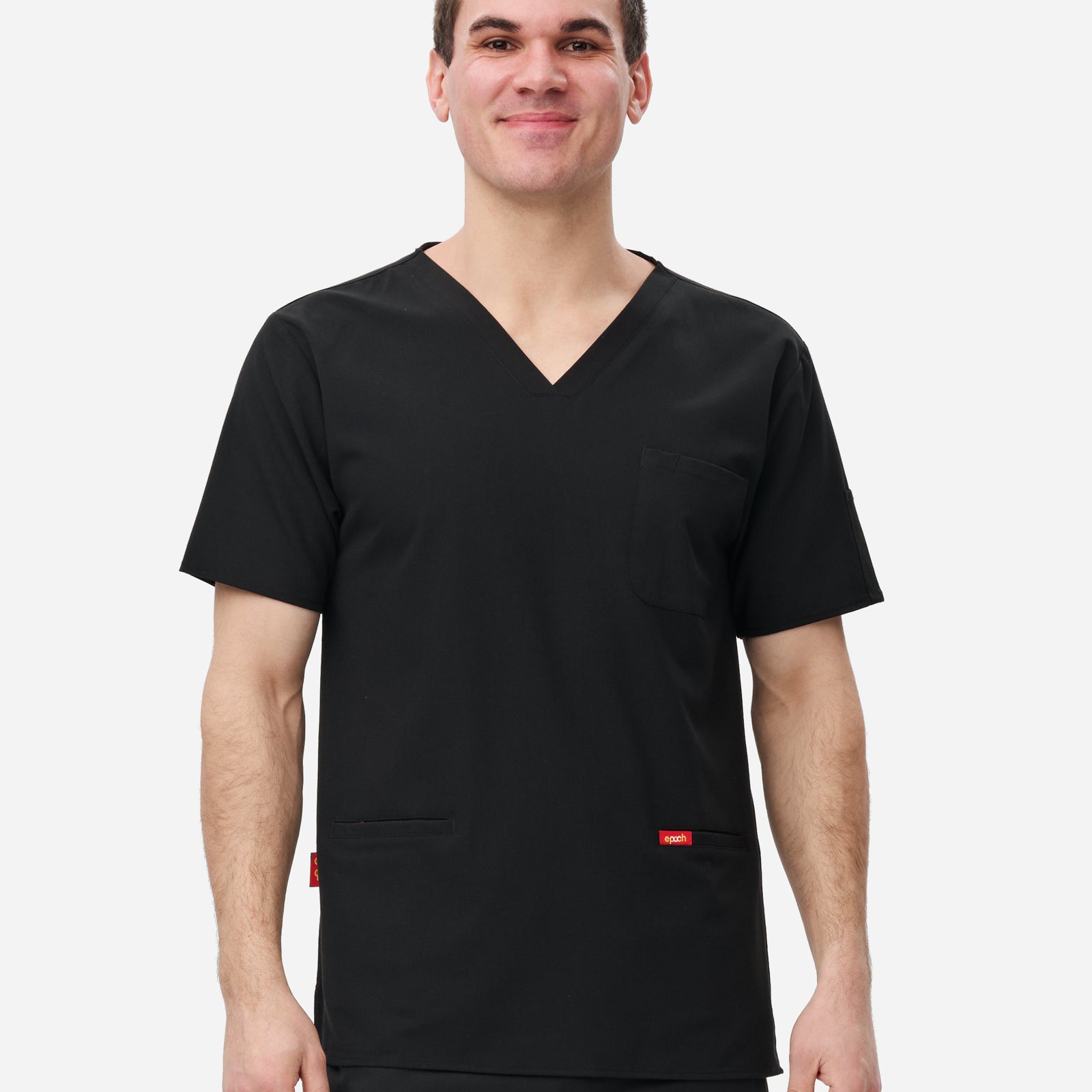 Mens 3-Pocket Scrub Top