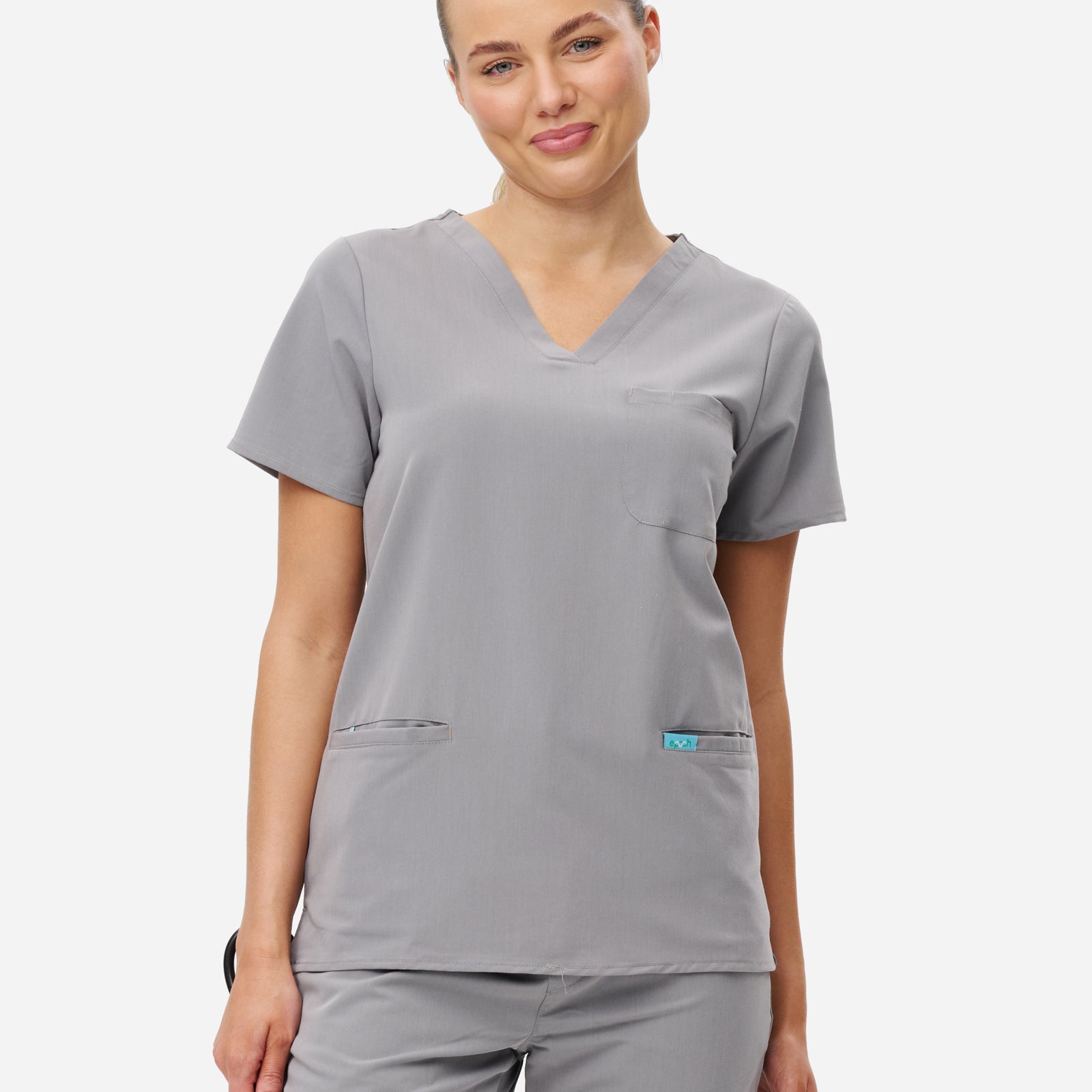 Womens 3-Pocket Scrub Top
