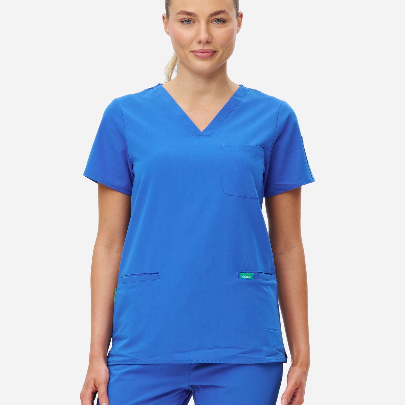 Womens 3-Pocket Scrub Top